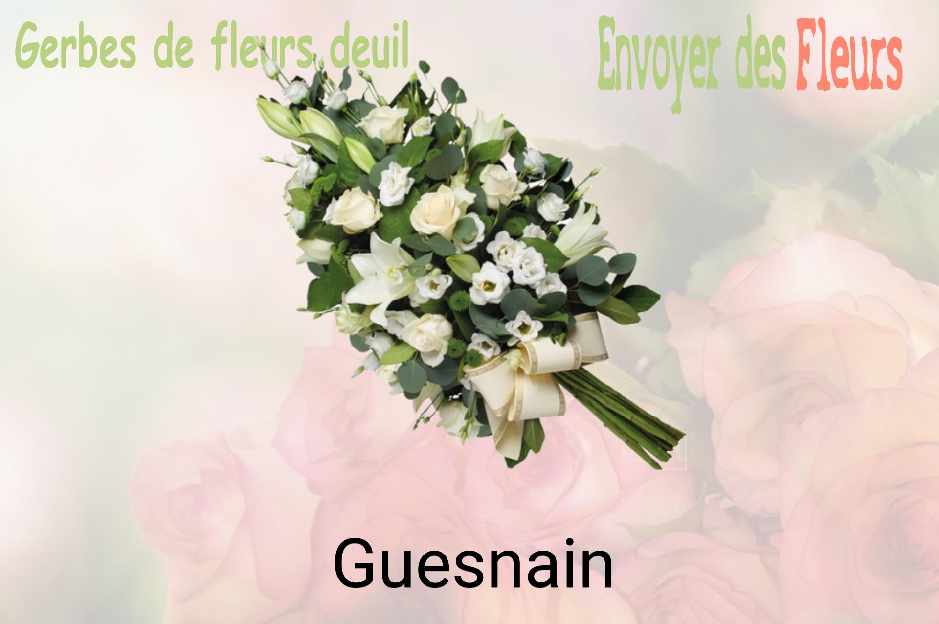 Gerbe de fleurs de deuil livrée à Guesnain